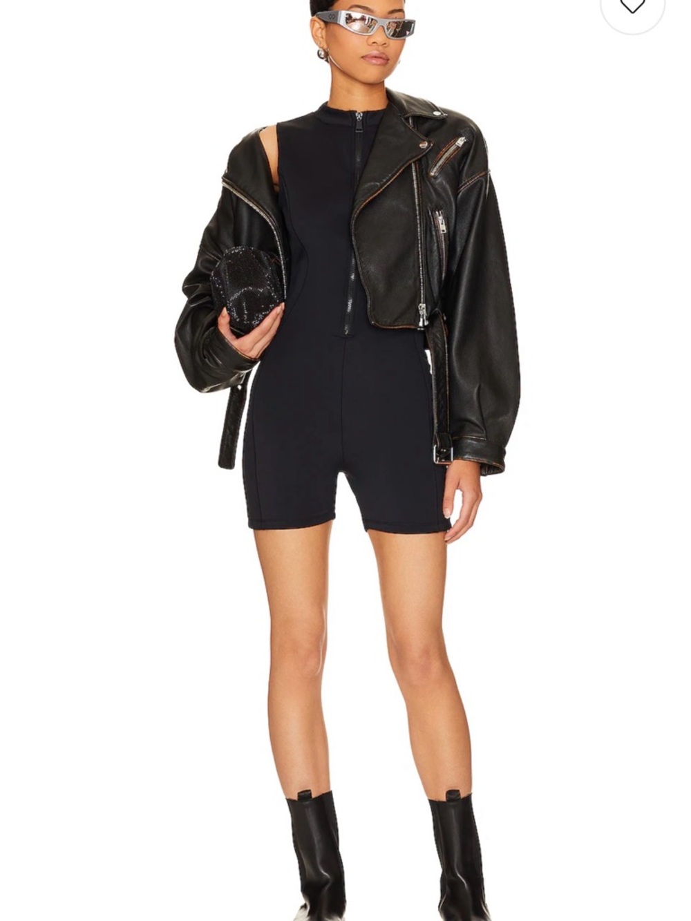 DEVON WINDSOR -  Zip Up Bike Suit in Black.